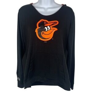 Major League Fitness Womens Sz S Baltimore Orioles Hoodie Logo On Hood -1649